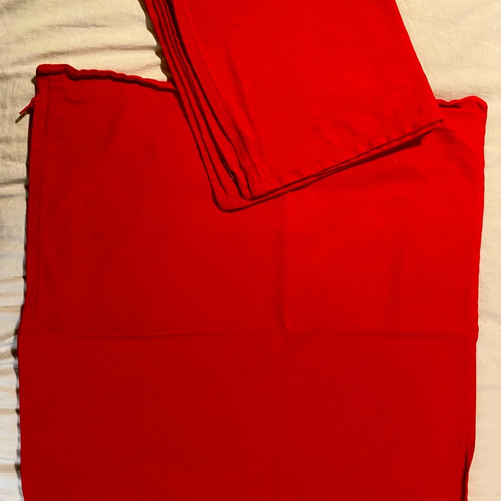 Red pillow covers